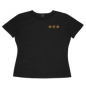 Preview: Venus-T-Shirt, schwarz mit Golddruck für Damen